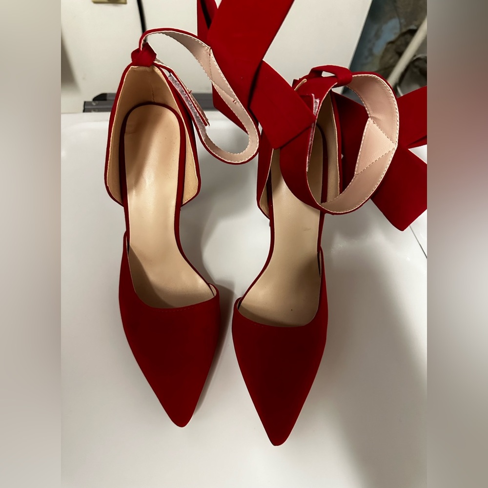 Ruby Red Pumps